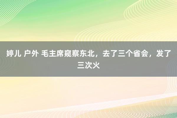 婷儿 户外 毛主席窥察东北，去了三个省会，发了三次火