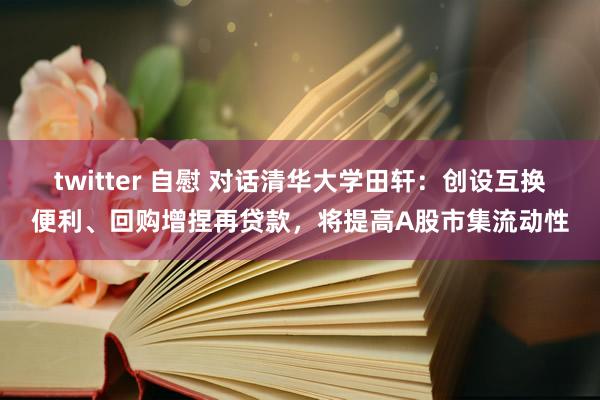 twitter 自慰 对话清华大学田轩：创设互换便利、回购增捏再贷款，将提高A股市集流动性