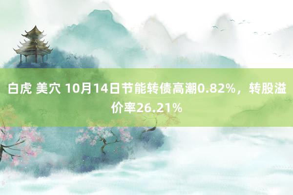 白虎 美穴 10月14日节能转债高潮0.82%,转股溢价率26.21%