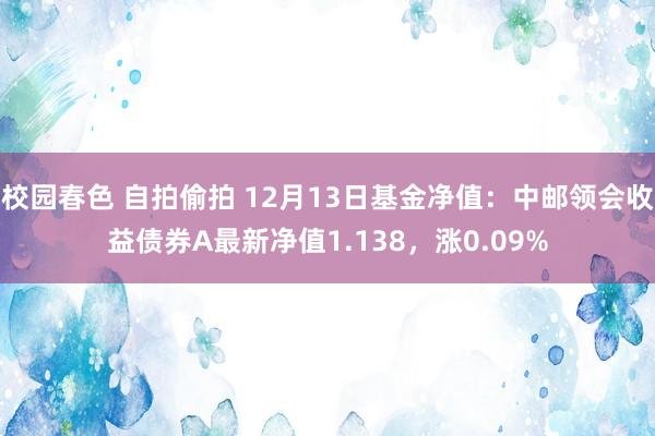 校园春色 自拍偷拍 12月13日基金净值：中邮领会收益债券A最新净值1.138，涨0.09%