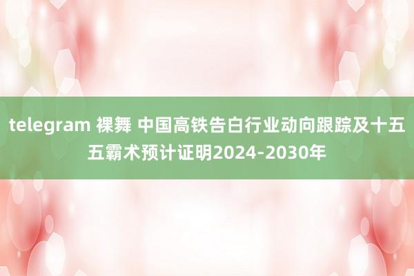telegram 裸舞 中国高铁告白行业动向跟踪及十五五霸术预计证明2024-2030年