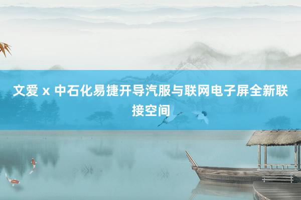 文爱 x 中石化易捷开导汽服与联网电子屏全新联接空间