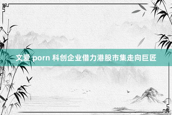 文爱 porn 科创企业借力港股市集走向巨匠