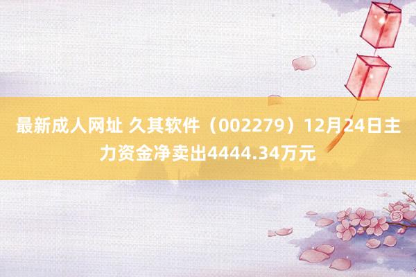 最新成人网址 久其软件（002279）12月24日主力资金净卖出4444.34万元
