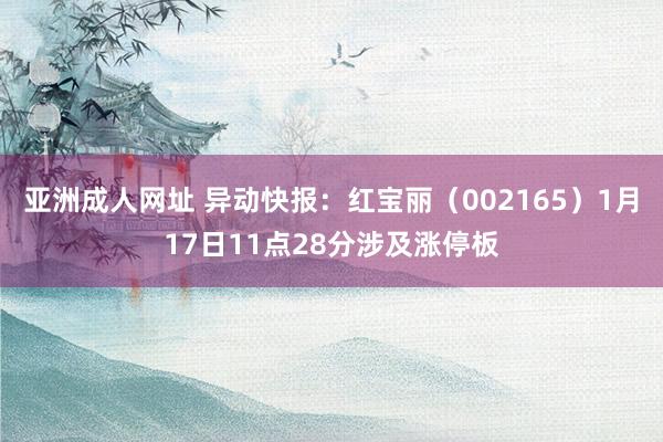 亚洲成人网址 异动快报：红宝丽（002165）1月17日11点28分涉及涨停板