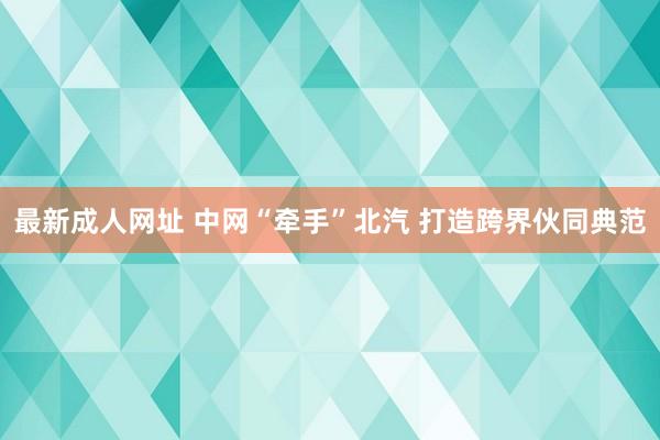 最新成人网址 中网“牵手”北汽 打造跨界伙同典范