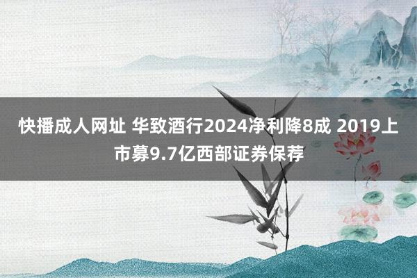 快播成人网址 华致酒行2024净利降8成 2019上市募9.7亿西部证券保荐