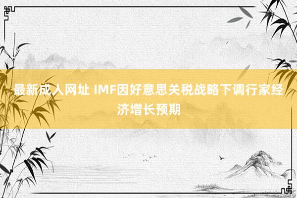 最新成人网址 IMF因好意思关税战略下调行家经济增长预期