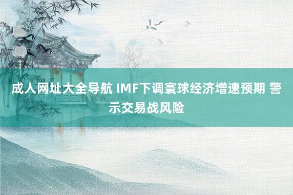 成人网址大全导航 IMF下调寰球经济增速预期 警示交易战风险
